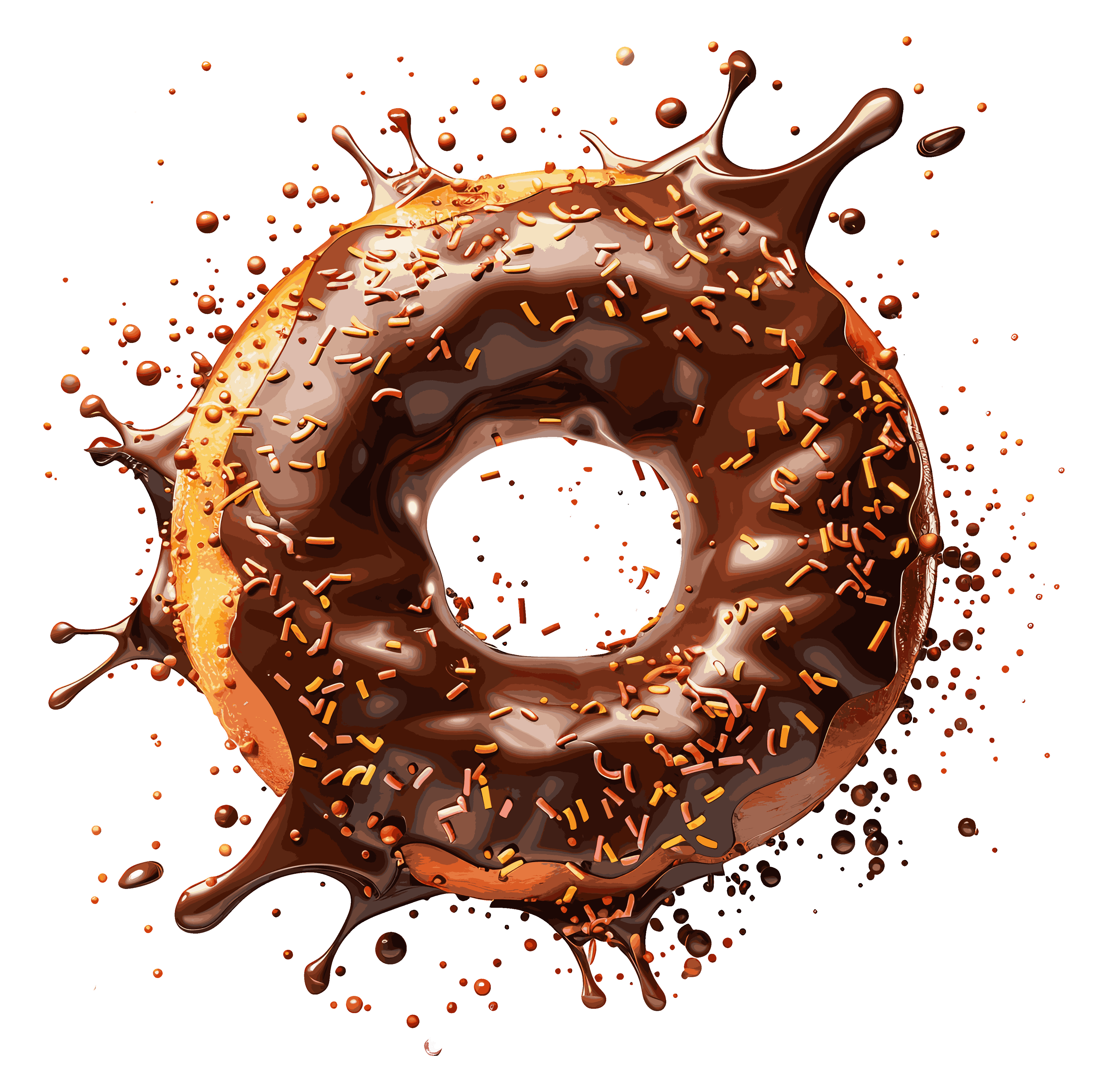 Assorted DonutBoom donuts arranged in a playful circle