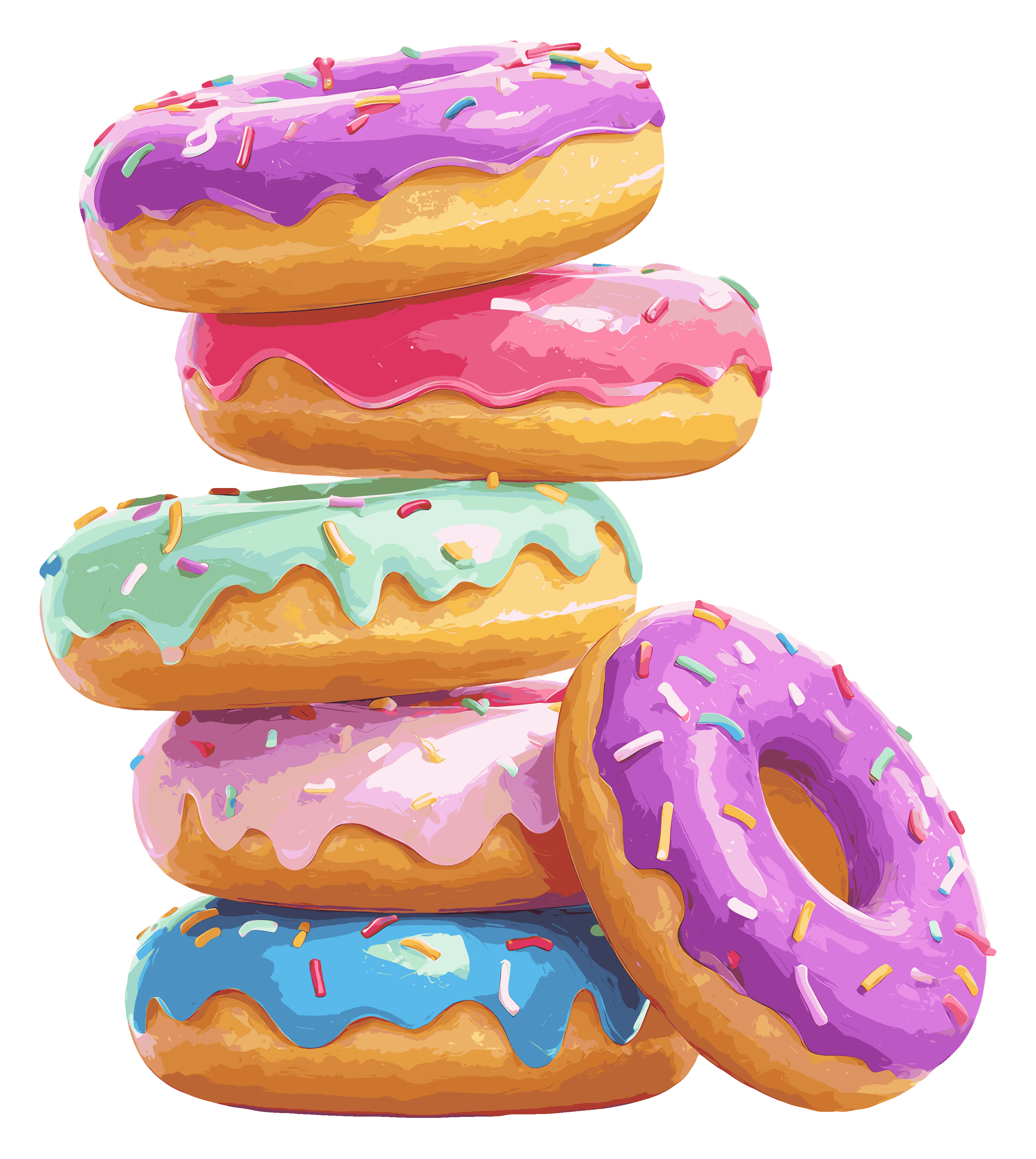 Illustration of donut box with question mark for FAQs