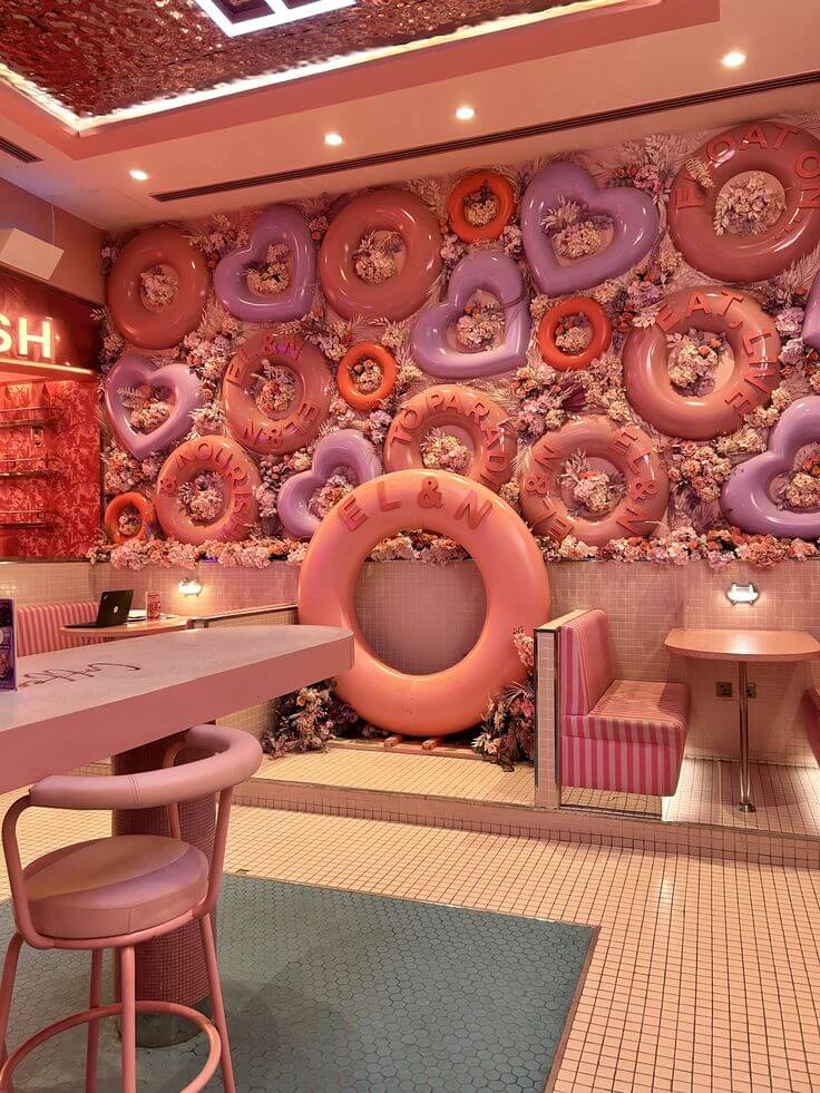 Cozy DonutBoom shop interior in New Jersey